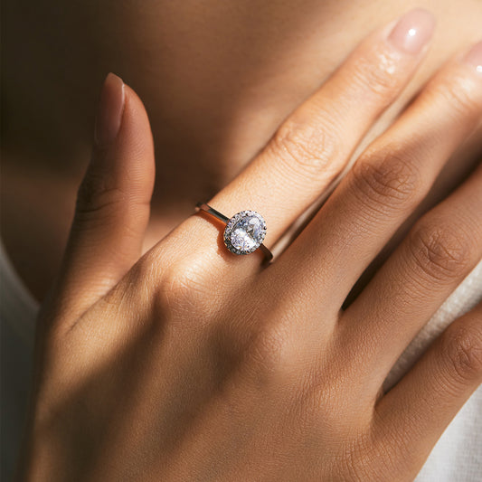 S925 Sterling Silver Big Diamond Proposal Wedding Diamond Ring